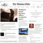Responsive Design: Für Tablets optimierte Website des Boston Globe.