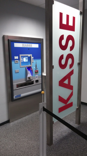 Neuer Kassenautomat GEA-R von CSG Systems in Mönchengladbach im Einsatz.