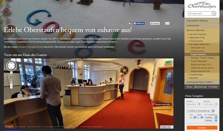 Oberstaufen kann mit Google Innenansichten virtuell erkundet werden.