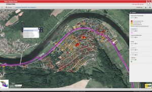 Darstellung von Photovoltaik-Eignungsflächen auf Grundlage eines Luftbildes im Bürger-GIS des Main-Tauber-Kreises.