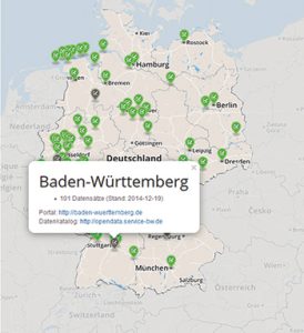 Open Data Map: Wenig kommunale Daten.