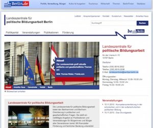 Die Landeszentrale für politische Bildungsarbeit in Berlin präsentiert sich online in neuem Gewand.