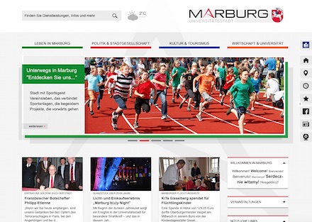 Die Stadt Marburg hat ihren Internet-Auftritt überarbeitet und barrierefrei gestaltet.