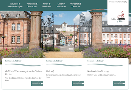 Blieskastel hat eine neue Website inklusive Ratsinformationssystem (RIS).
