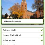 Die Internet-Seite der Stadt Langenfeld wurde für den mobilen Einsatz optimiert.