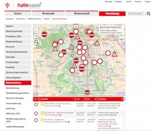 Baustellenkalender der Stadt Halle (Saale): Alle Baumaßnahmen im Blick.