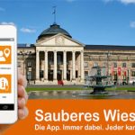 In Wiesbaden können Hinweise zu Verschmutzungen im Stadtgebiet via Hotline und App gemeldet werden.