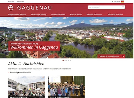 Das neue Internet-Portal der Stadt Gaggenau ist an den Bedürfnissen der Bürger und Redakteure ausgerichtet.