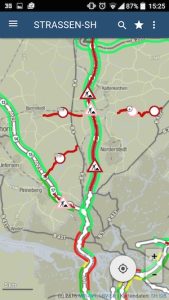 Schleswig-Holstein: Via Smartphone über Staus und Baustellen informiert.