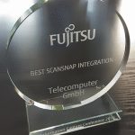 Telecomputer hat den Best ScanSnap Integration Award von Fujitsu erhalten.