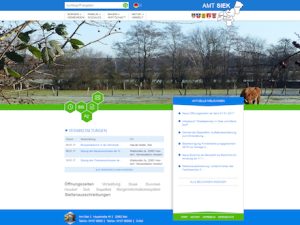 Das neue Internet-Portal des Amtes Siek.