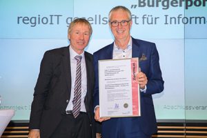 Gütesiegel für das Produkt bürgerportal von regio iT.