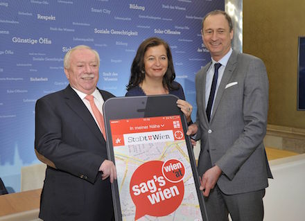 Bürgeranliegen jetzt via App Sag's Wien übermitteln.