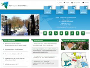 Neue Website der Stadt Osterholz-Scharmbeck. Durch die Portalgemeinschaft mit dem Kreis Osterholz entstehen Synergieeffekte.