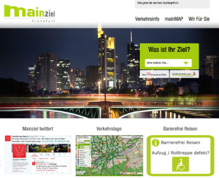 Frankfurter Verkehrsportal Mainziel: Verkehrsinfos jetzt auch über Twitter.