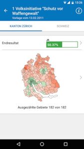 Über eine neue App des Kantons Zürich kann mobil auf Abstimmungsergebnisse von Wahlen zugegriffen werden.