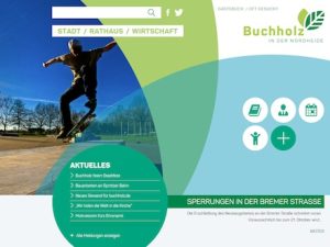 Übersichtlich und benutzerorientiert ist die neue Website der Stadt Buchholz in der Nordheide.