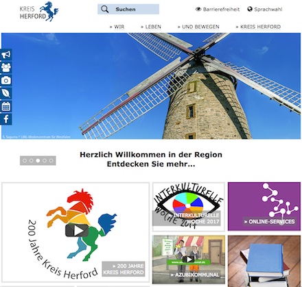 Der Kreis Herford präsentiert seine neue Website in neuen Design und mit mehr Bürgerservice.