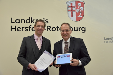 Kreis Hersfeld-Rotenburg und ekom21 vereinbaren enge Zusammenarbeit.