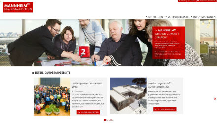 Mannheim: Digitale zentrale Anlaufstelle für sämtliche Bürgerbeteiligungsprojekte.