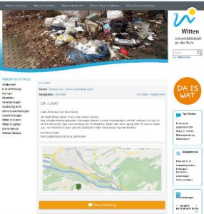 In Witten können der Stadtverwaltung Mängel jetzt über da is wat gemeldet werden.
