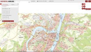 Digitaler Stadtplan der Stadt Koblenz wurde zur Web-Anwendung weiterentwickelt.