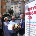 Stadt Düsseldorf freut sich über den 10.000sten Nutzer des Online-Parkausweises.