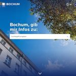 Die Startseite des Bochum-Portals ist im Design einer Suchmaschine gehalten