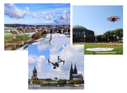Die durch UAVs gewonnenen Daten können laut dem Deutschen Städtetag vielfältig für die Vermessungsverwaltung eingesetzt werden.