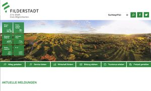 Die neue Website von Filderstadt wurde extra übersichtlich gestaltet.
