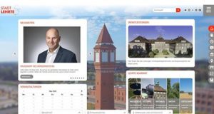 Die überarbeitete Homepage der Stadt Lehrte soll den Anforderungen des OZG gerecht werden.