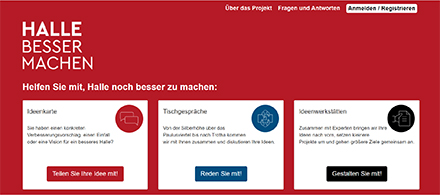 Über eine eigens eingerichtete Website sollen die Bürger der Stadt Halle ins Gespräch kommen
