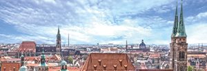 Panorama der Nürnberger Altstadt, Blick über die Dächer.