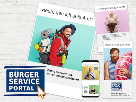 Die AKDB unterstützt Kommunen beim Bewerben des Bürgerservice-Portals.