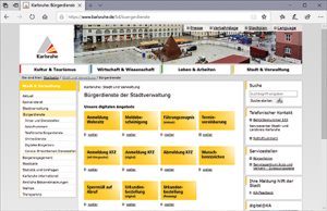 Die Stadt Karlsruhe baut ihren Online-Bürgerservice aus.