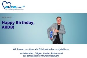 Die AKDB freut sich über digitale Glückwünsche.