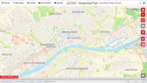 Das Frankfurter Geoportal wartet mit kostenfreien Karteninformationen sowie Open-Data-Angeboten auf.