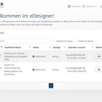 Der Arbeitsplatz im innobis eDesigner.