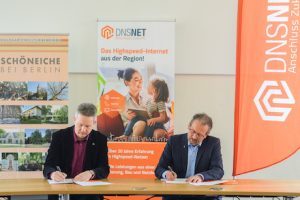 Für das Giganetz in Schöneiche bei Berlin kooperieren Verwaltung und das Unternehmen DNS:NET.