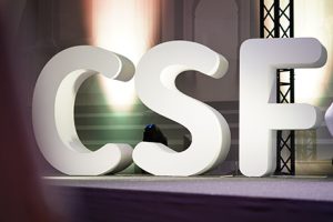 Die Initialen des CyberSicherheitsForums am Präsenz-Veranstaltungsort
