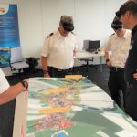 Projekt oKat-SIM: Führungskräfte der Feuerwehr Leverkusen testen 3D-Simulation.