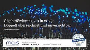Die Studie der MICUS Strategieberatung zur Gigabitförderung ist erschienen.