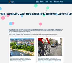 Screenshot der UDP-Startseite.