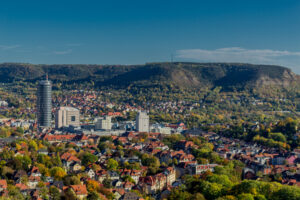 Panoramaansicht der Stadt Jena