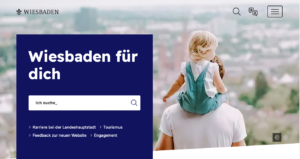 Screenshot der Startseite von Wiesbaden.de.