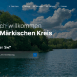 Screenshot der Startseite vom Webportal des Märkischen Kreises.