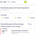 Screenshot des RIS von Appenweier.
