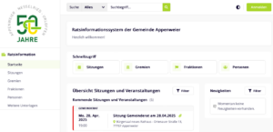 Screenshot des RIS von Appenweier.