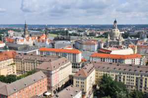 Blick über von Dresden, vom Rathaus aus gesehen.