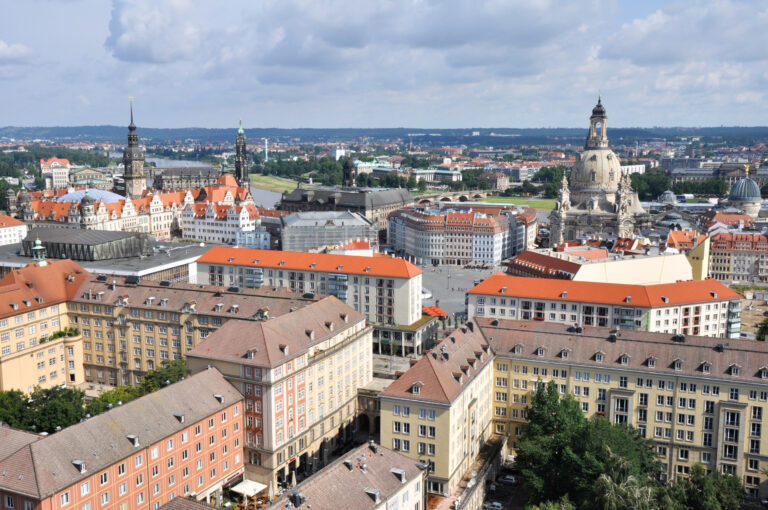 Blick über von Dresden, vom Rathaus aus gesehen.